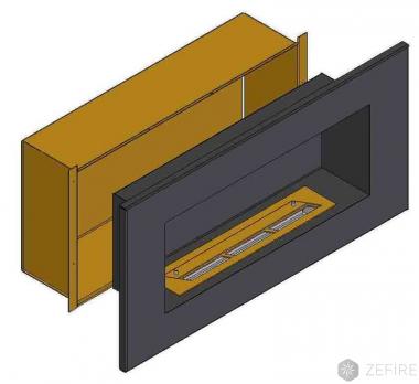 Теплоизоляционный корпус для встраивания в мебель для очага 1200 мм